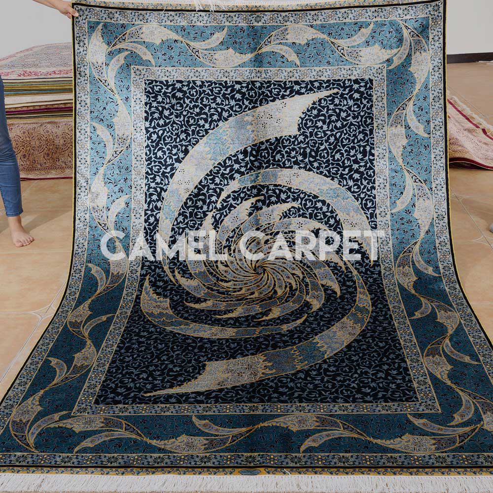 Handmade Floral Silk 5x7 Carpet.jpg